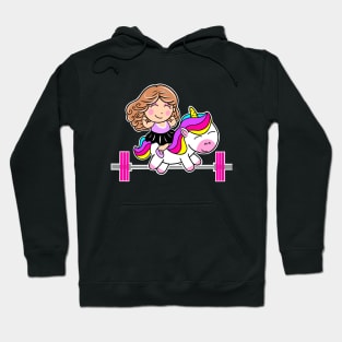 Barbell Girl and Unicorn friend Hoodie